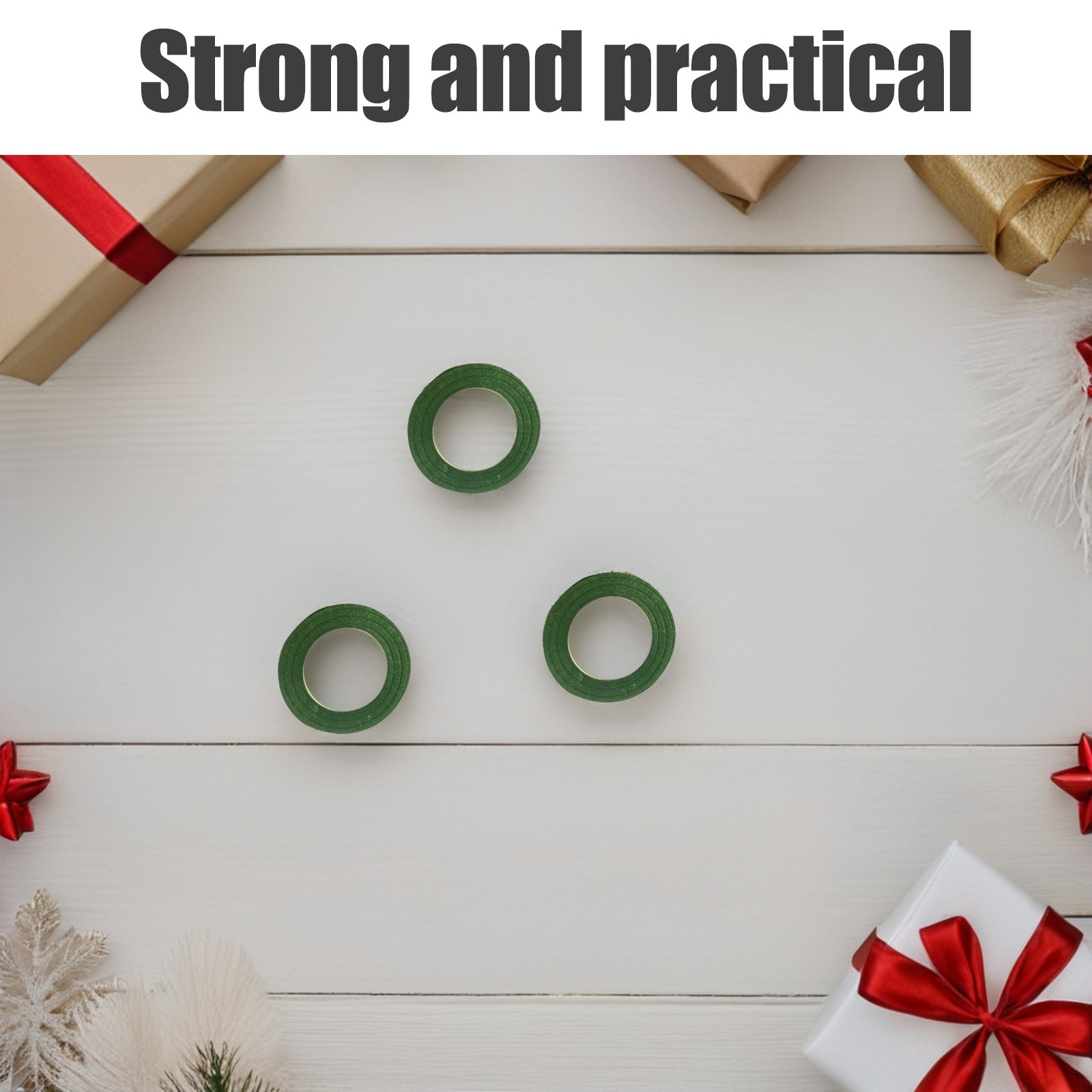 Floral Tape Green - 3 Rolls Wreath Tape Flower Floral