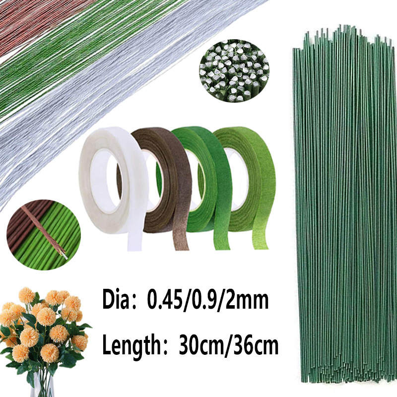 Supply For Florist - 22/20 Gauge LightGreen Floral Wire Stems