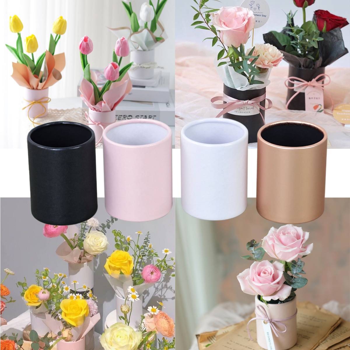 4pcs Mini Round Flower Box Gif - The Florist Supply ulasan dan harga
