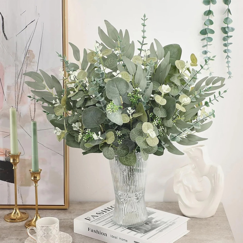 20pcs Eucalyptus Leaves Stems  - Supply For Florist ulasan dan harga