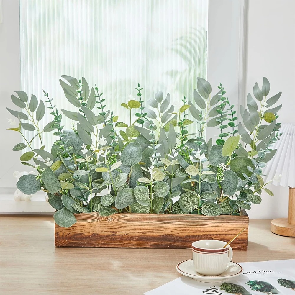 20pcs Eucalyptus Leaves Stems  - Supply For Florist ulasan dan harga