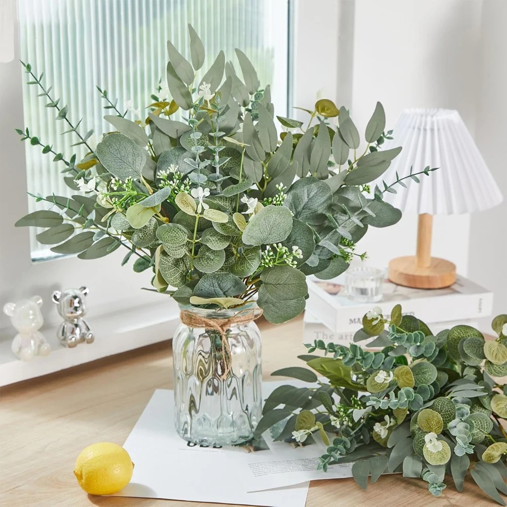 20pcs Eucalyptus Leaves Stems  - Supply For Florist ulasan dan harga