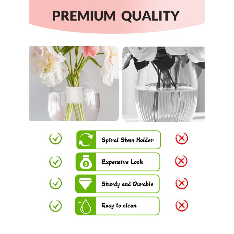 Spiral Stem Holder Sturdy Clea - Supply For Florist ulasan dan harga